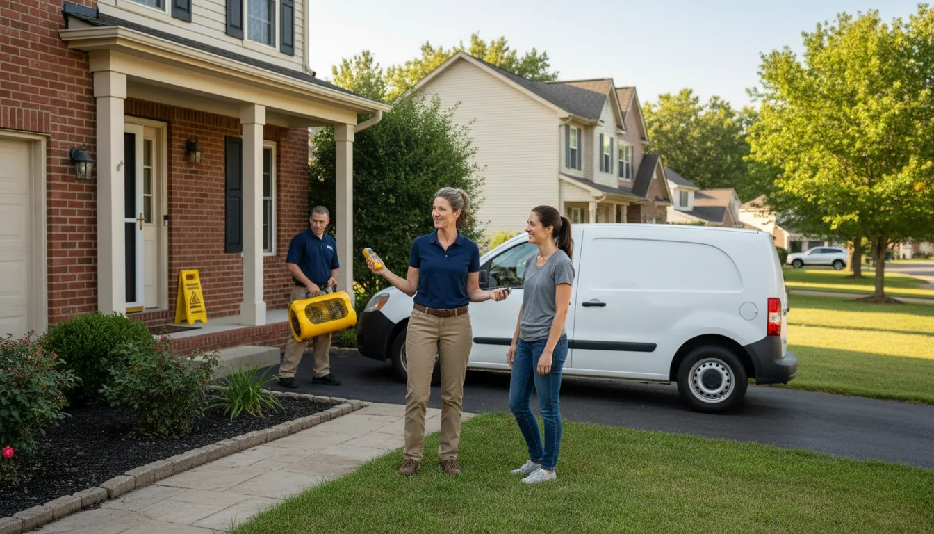 Residential water damage restoration in Pershing, IN